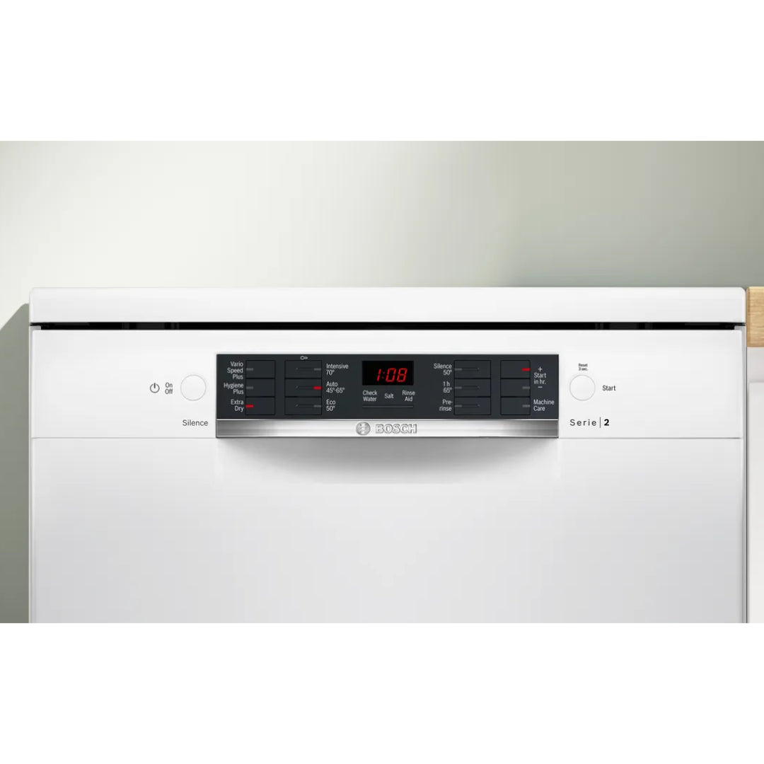 Bosch Series 2 12 Place Freestanding Dishwasher - White | SMS26AW08G