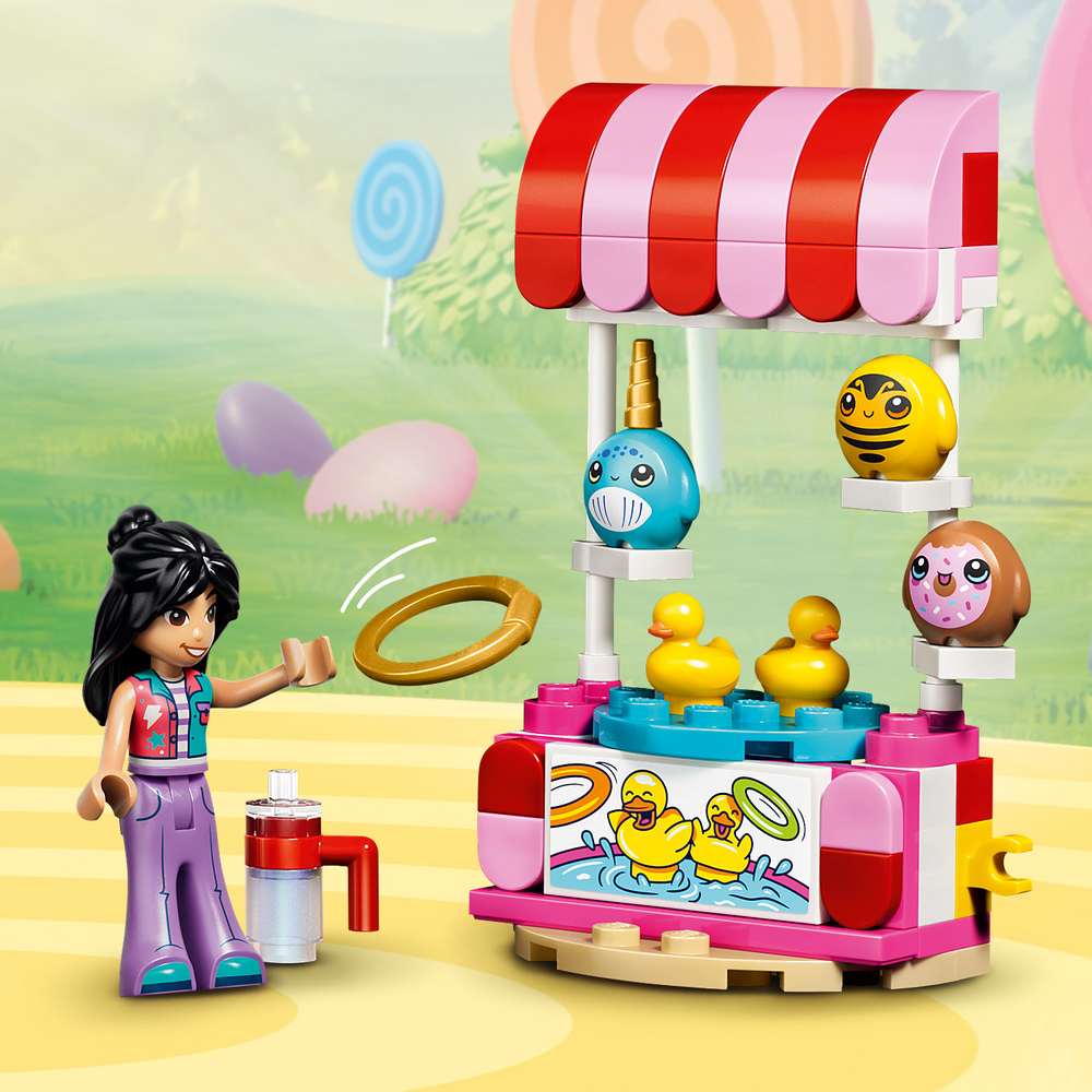 LEGO Friends Candy & Cupcake Ferris Wheel 42700 - close-up detail of the finished build. 602 pieces. Ages 7+.