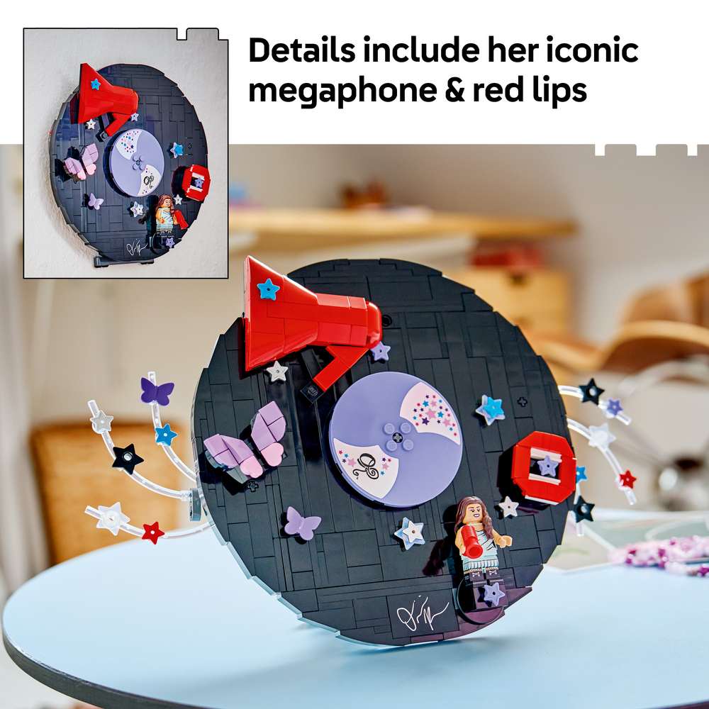 LEGO Editions Music Olivia Rodrigo's Vinyl 43028 - captioned product view. 360 pieces. Ages 10+.