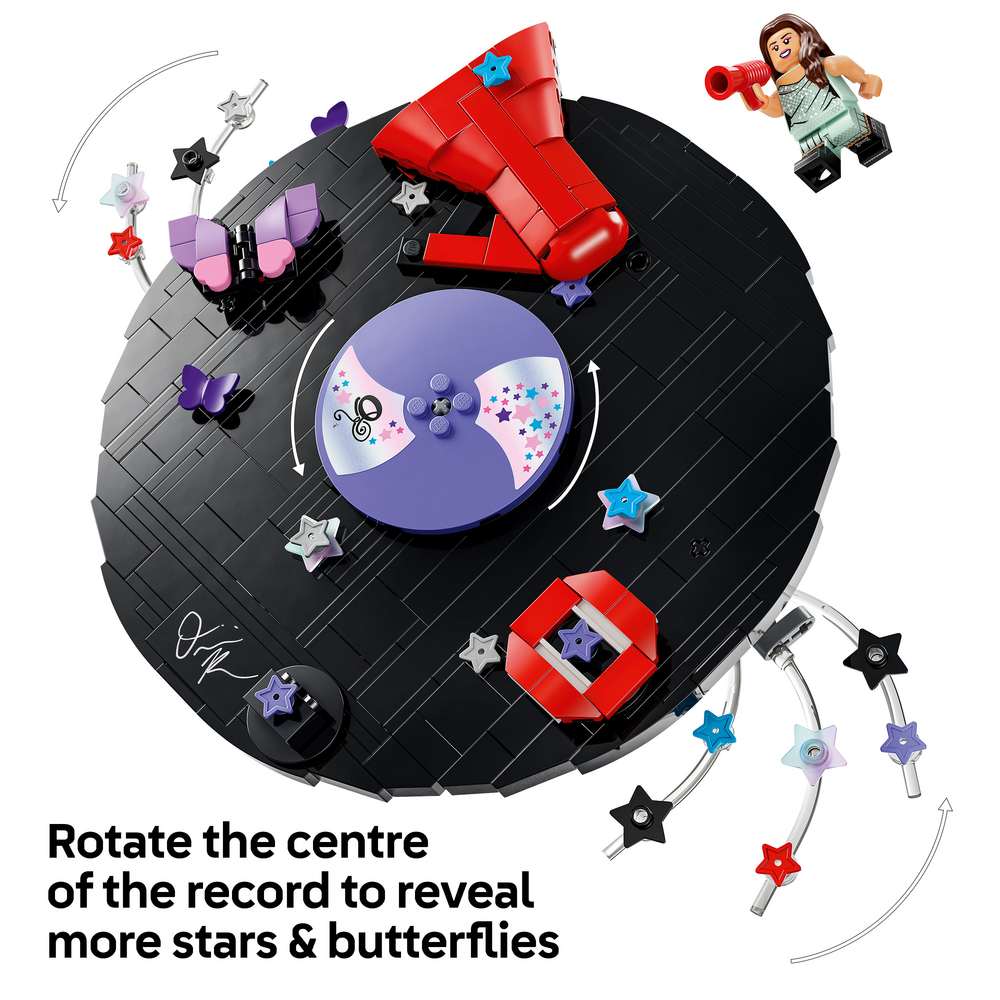 LEGO Editions Music Olivia Rodrigo's Vinyl 43028 - captioned product view. 360 pieces. Ages 10+.