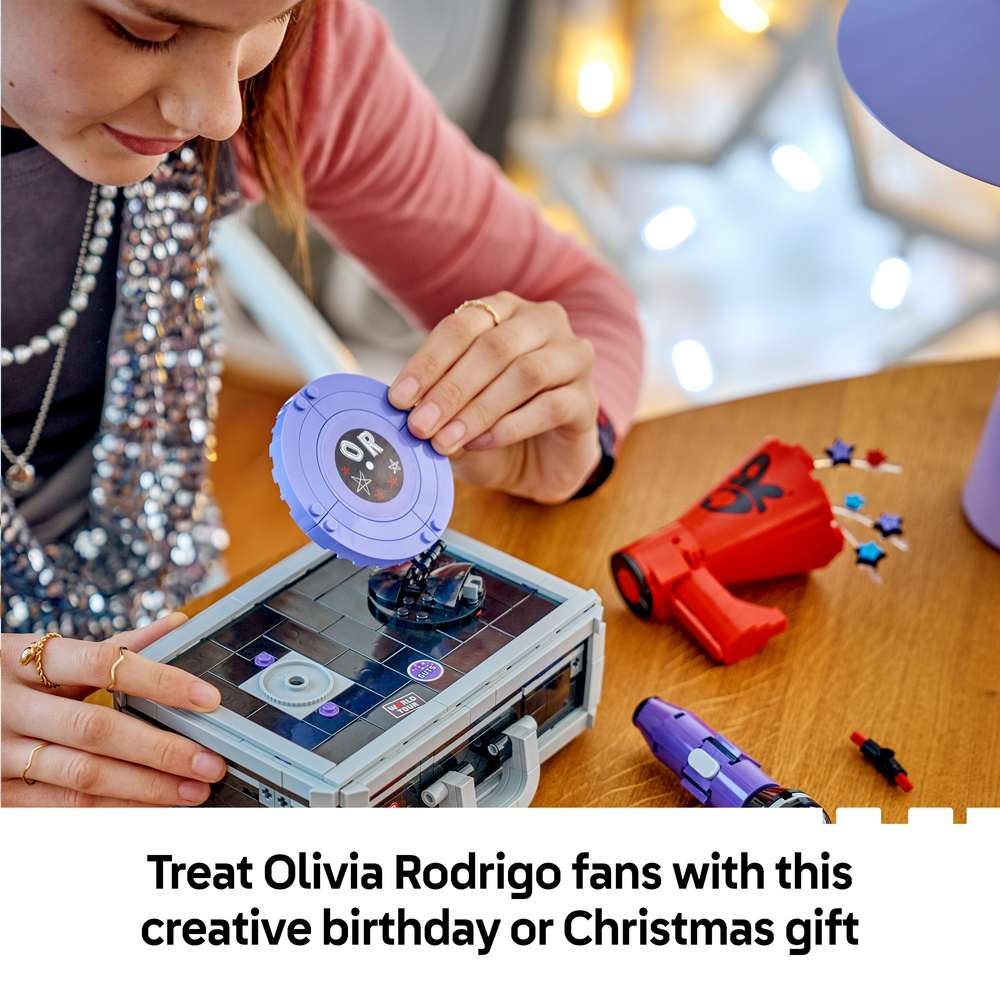 LEGO Editions Music Olivia Rodrigo's Secret Storage 43030 - captioned product view. 1085 pieces. Ages 10+.