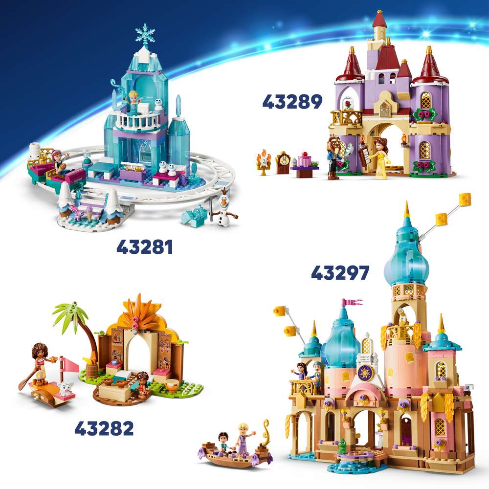 LEGO Disney Princess Cinderella Animal Friends Castle 43283 - shown alongside related LEGO sets sold separately. 149 pieces. Ages 4+.