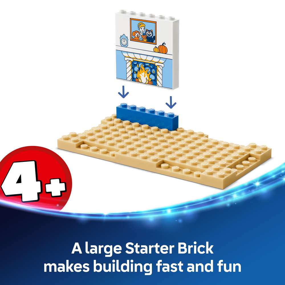 LEGO Disney Princess Cinderella Animal Friends Castle 43283 - captioned product view. 149 pieces. Ages 4+.