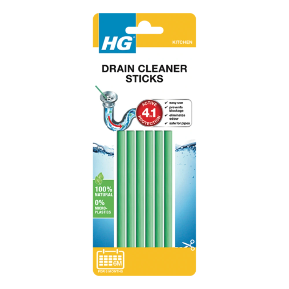 HG Drain Cleaner 4 in 1 Sticks 6 Pack | H/G434000106