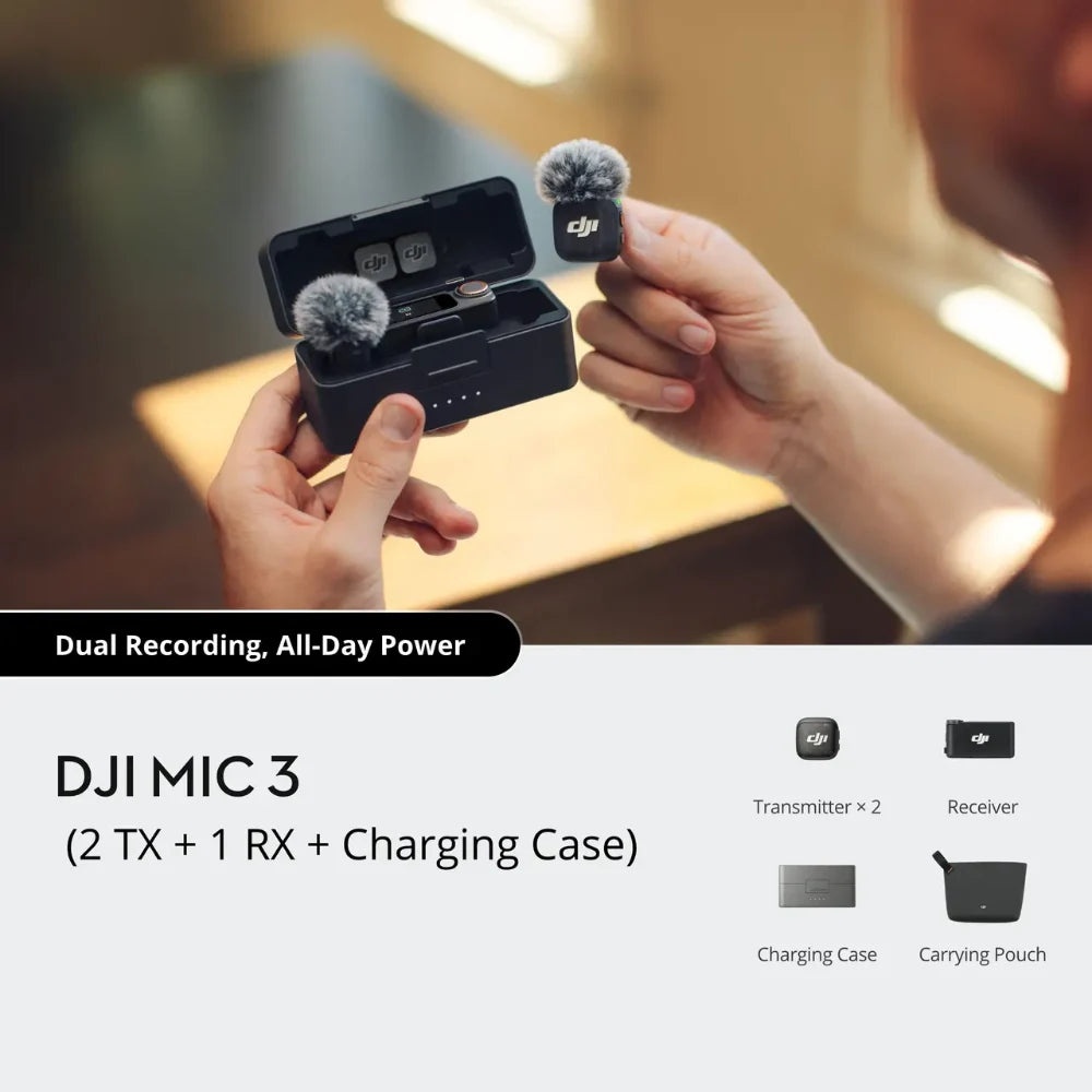 DJI Mic 3 (2 TX + 1 RX + Charging Case) | CP.RN.00000480.01