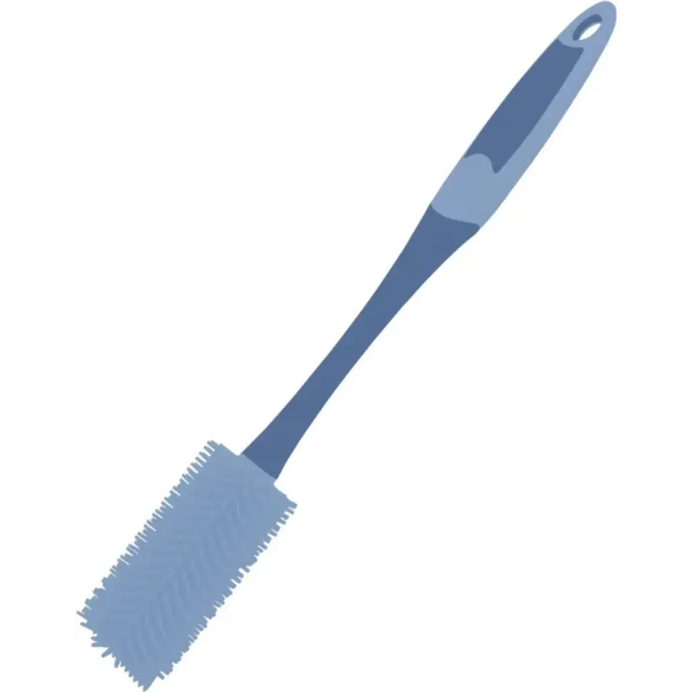 Casa & Casa Oceanic Flexible Bottle Cleaning Brush 34cm in blue with cylindrical brush head and long handle