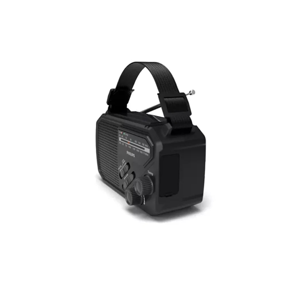Philips Emergency Portable FM / AM Radio with Torch and Solar Pane and Hand Crank l - TAR1609/00