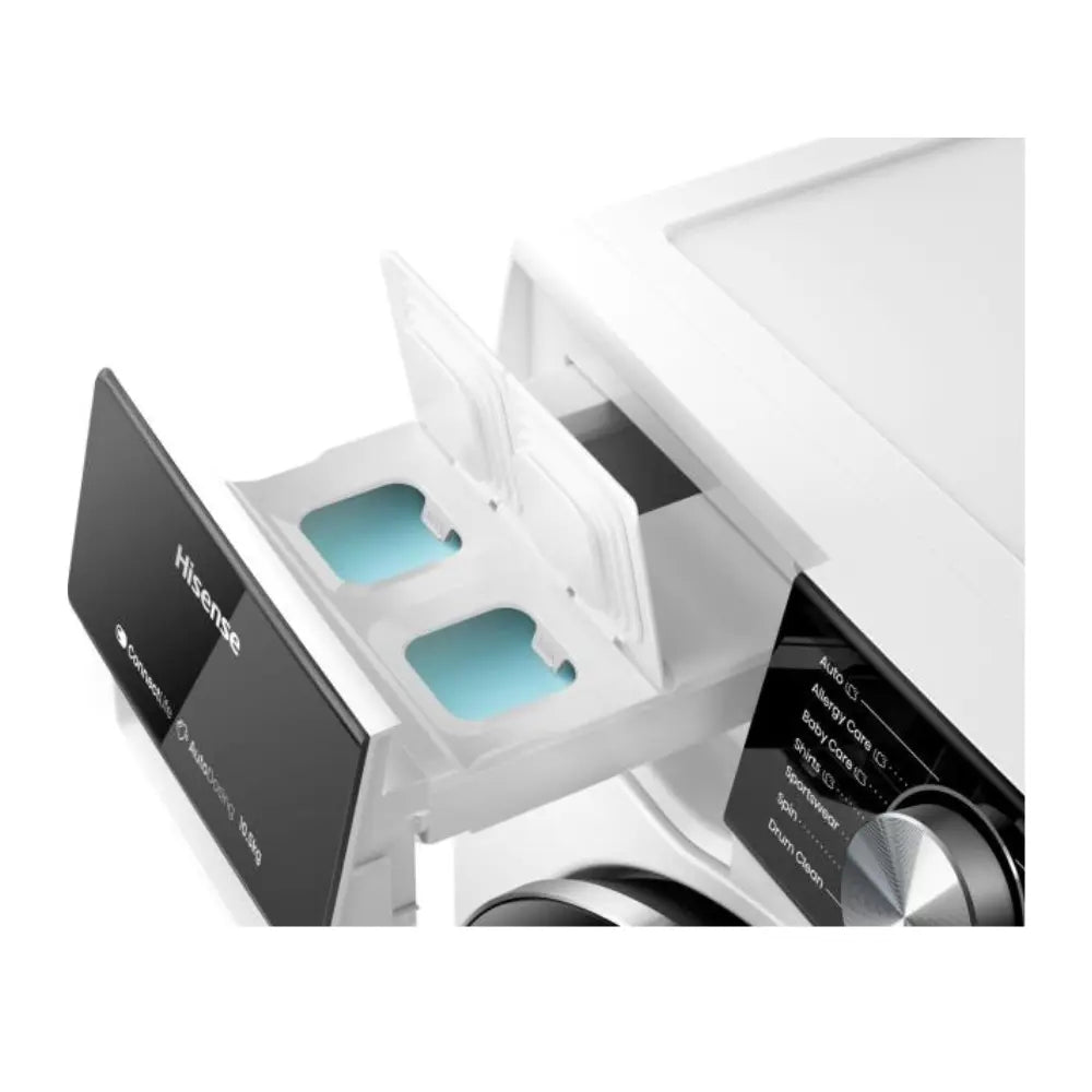 Hisense 5S Series 10.5kg 1400 Spin Auto Dosing Washing Machine Wi Fi - White | WF5S1045BW