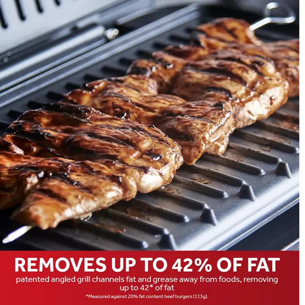 George Foreman Large Entertaining Steel Health Grill | 25052