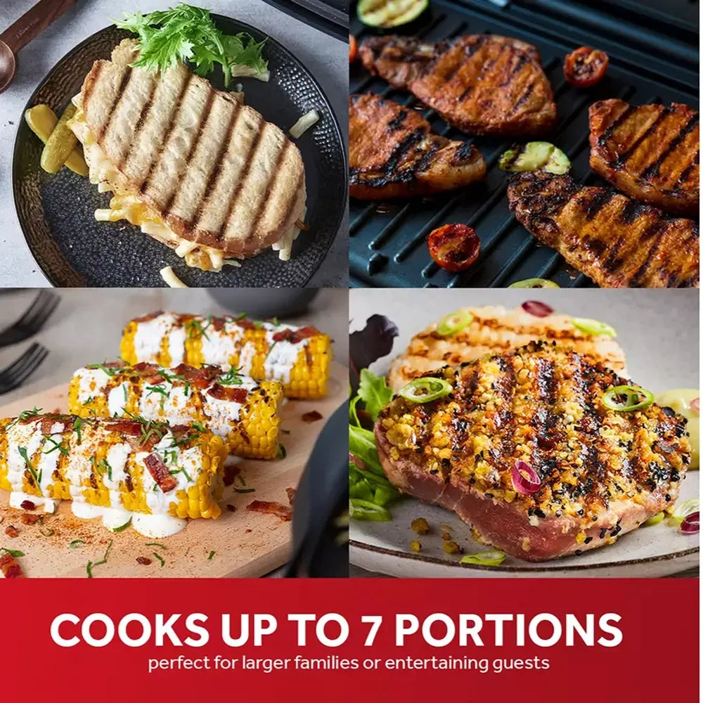 George Foreman Large Entertaining Steel Health Grill | 25052