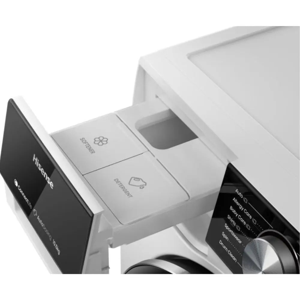 Hisense 5S Series 10.5kg 1400 Spin Auto Dosing Washing Machine Wi Fi - White | WF5S1045BW