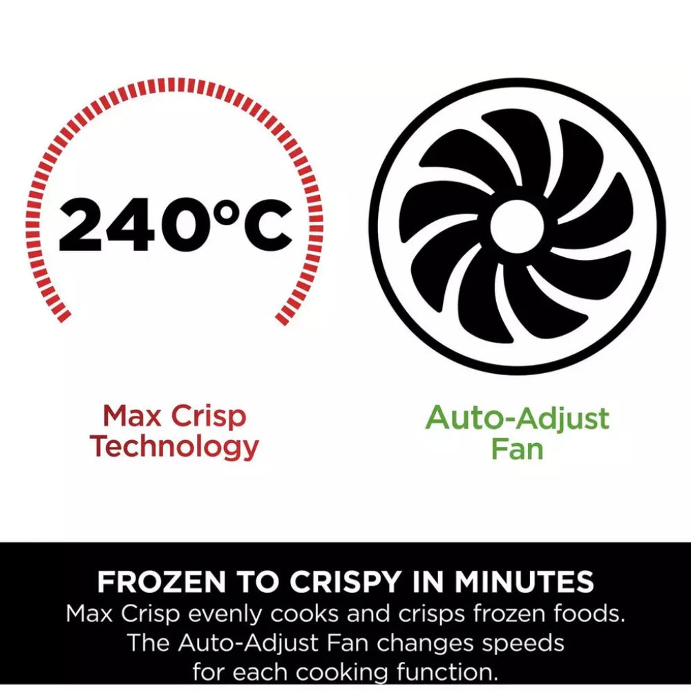 Ninja Dual Zone Air Fryer 7.6L 2400W - Black | DZ300UK