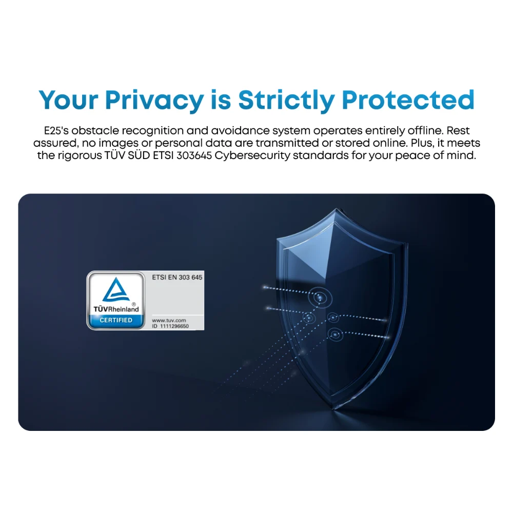 Eufy Omni E25 Robot Vac Vacuum Cleaner and Mop with Self Empty Station - Black | T2353V11