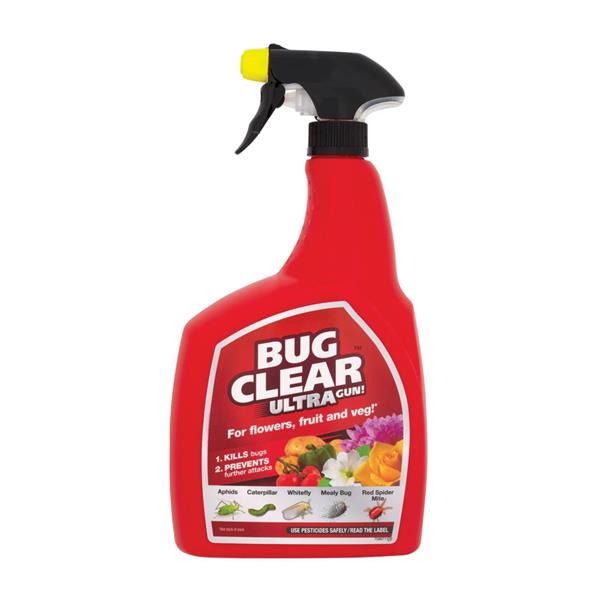 Bug Clear Ultra Gun 1 Litre ( Whitefly, Greenfly, Blackfly, Red Spider Mite and Caterpillar Killer )
