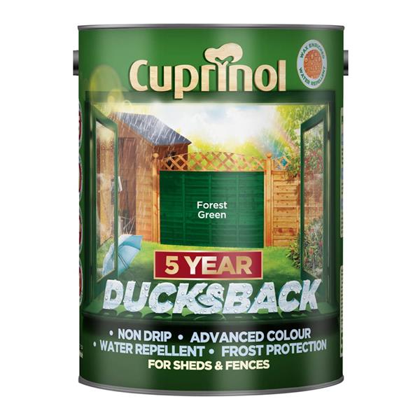 Cuprinol Ducksback Shed & Fence Paint 5L - Forest Green