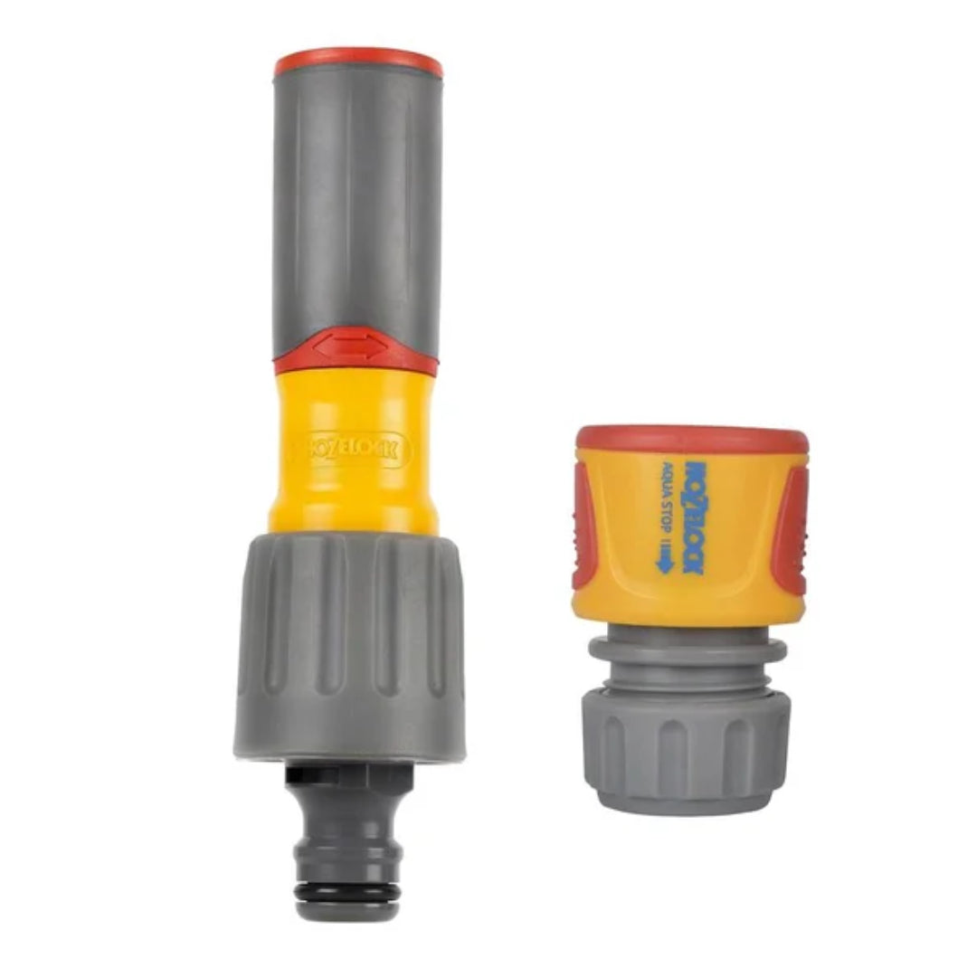 Hozelock 3 in 1 Nozzle & AquaStop Connector Garden Hose Fitting | HOZ100100226