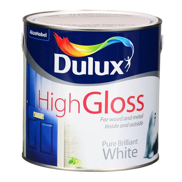 Dulux High Gloss 5L - Brilliant White | Wood & Metal Paint