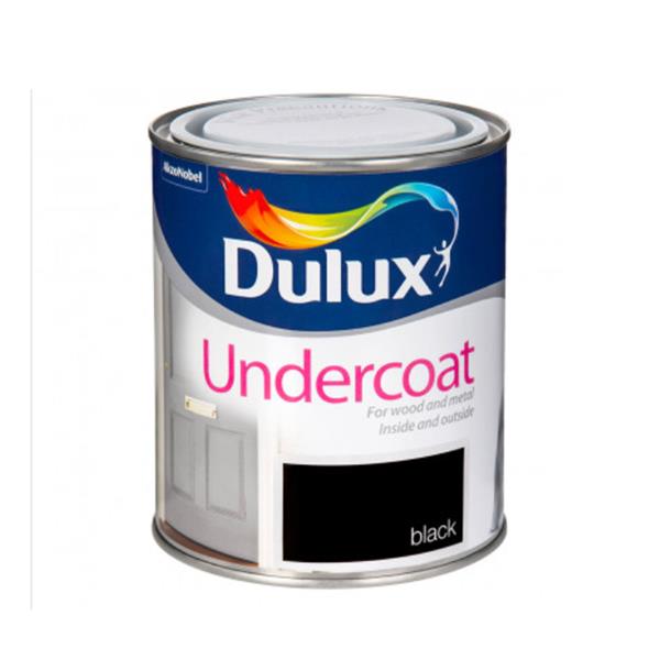 Dulux Undercoat 750ml - Black | Wood & Metal Base Coat