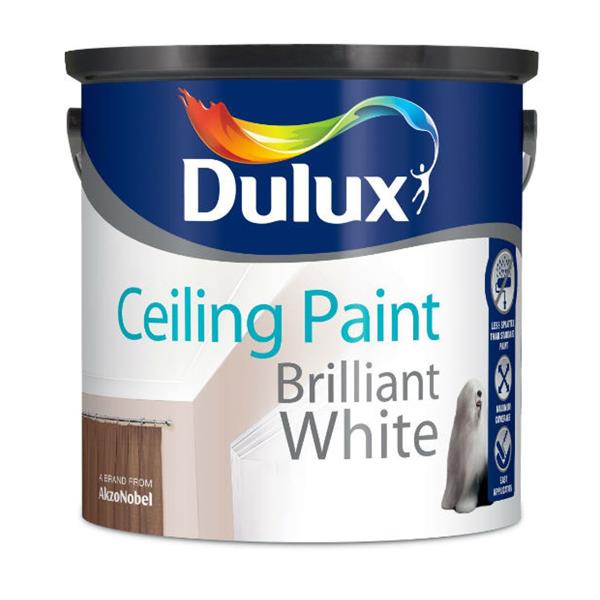 Dulux Ceiling Paint 2.5 Litre - White | Matt Emulsion