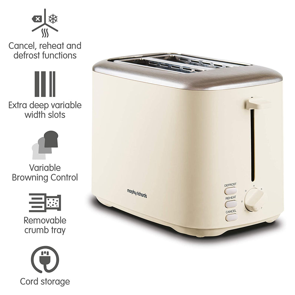 Morphy Richards Equip 2 Slice Toaster - Cream | 222065