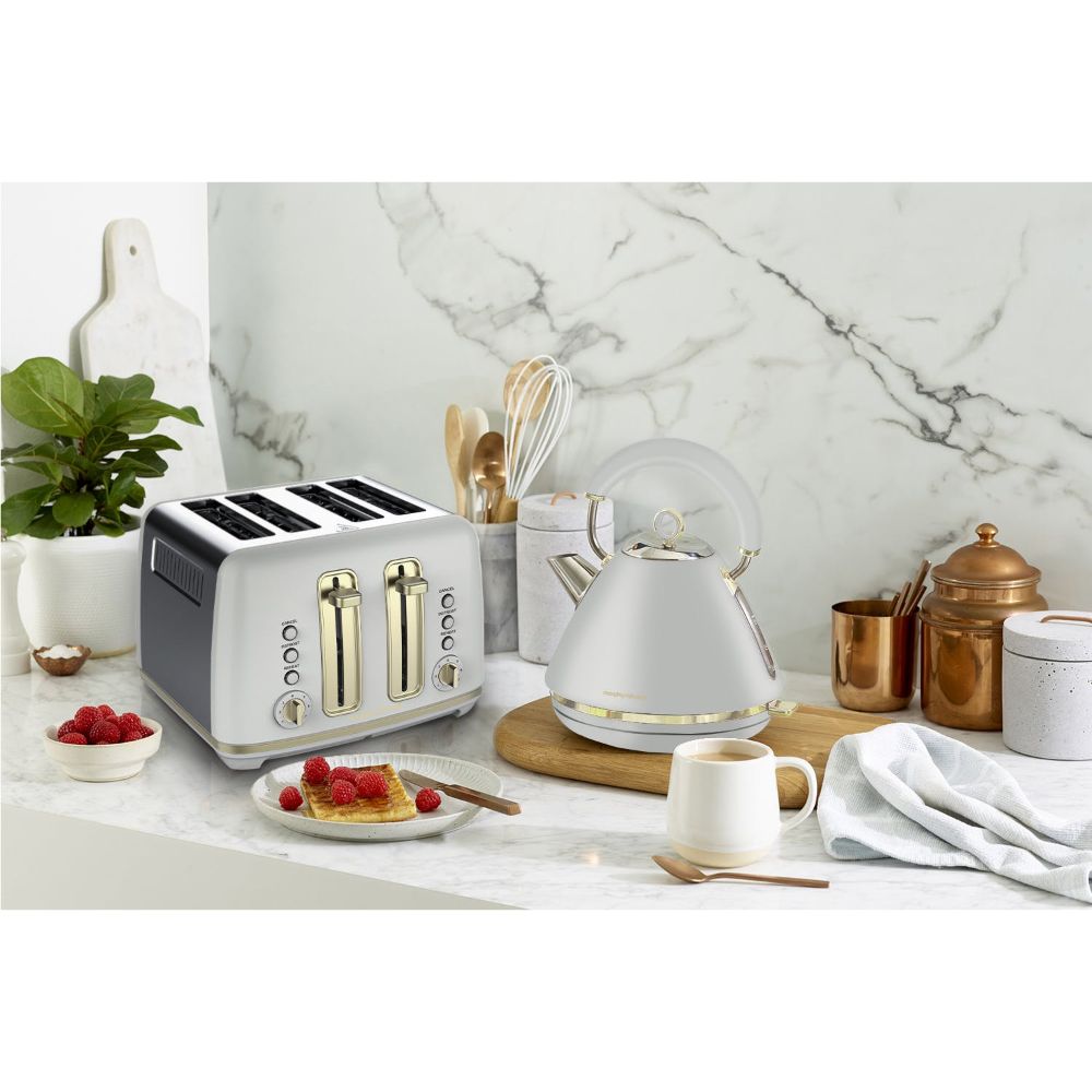 Morphy Richards Ascend 4 Slice Toaster - Grey & Soft Gold | 244021