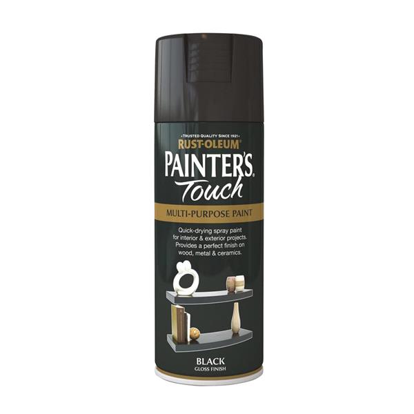 Rustoleum Painters Touch Spray Paint 400ml - Gloss Black