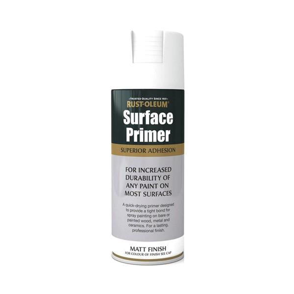Rustoleum Surface Primer Spray Paint 400ml - White Matt