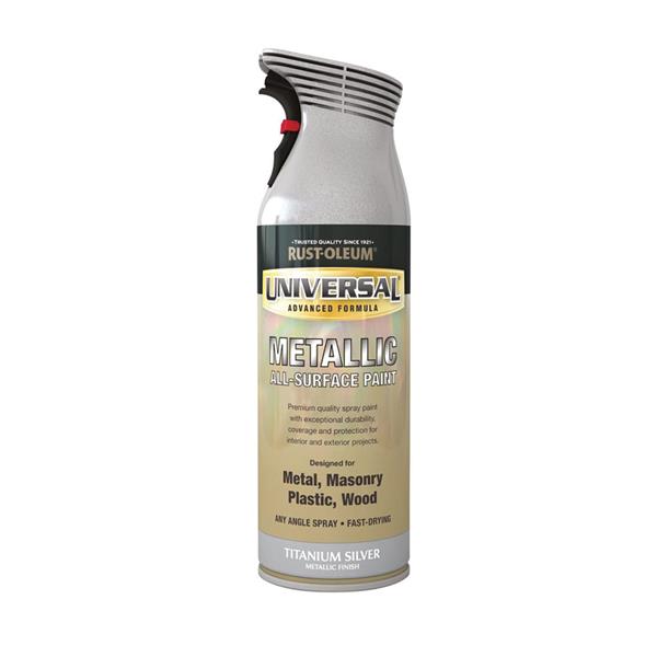 Rustoleum Universal Metal And All-Surface Spray Paint - Titanium Silver 400ml | PTOU069