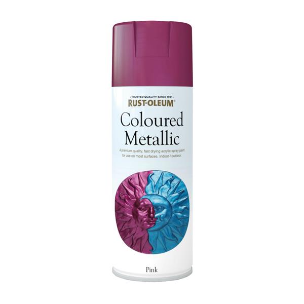 Rustoleum Metallic Spray Paint 400ml Pink | Multi Surface