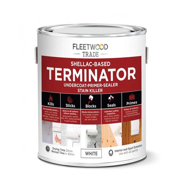 Fleetwood 2.5 Litre Terminator Undercoat Primer Stain Killer - White | PTSO25BW