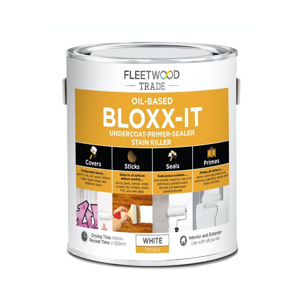 Fleetwood Bloxx-It Oil Based Primer Undercoat and Sealer 1 Litre - White | PBIO01BW
