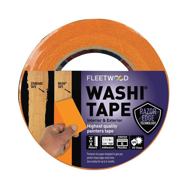 Fleetwood 2 Inch Washi Masking Tape | Low Tack Painters