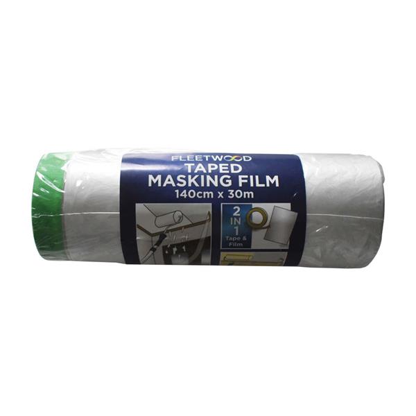 Fleetwood Taped Masking Film 140cm x 30m | Dust Sheet