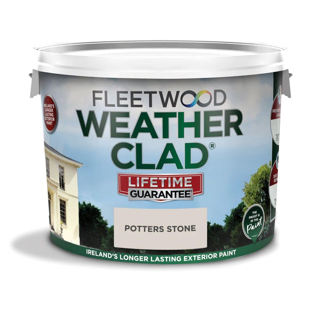 Fleetwood Weatherclad Masonry Paint 10 Litre - Potters Stone | XWC10PS