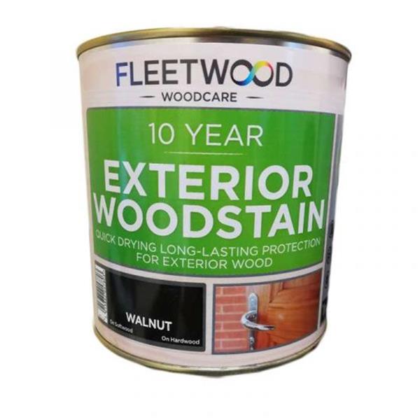 Fleetwood 10 Year Exterior Woodstain 1L - Walnut | Heavins