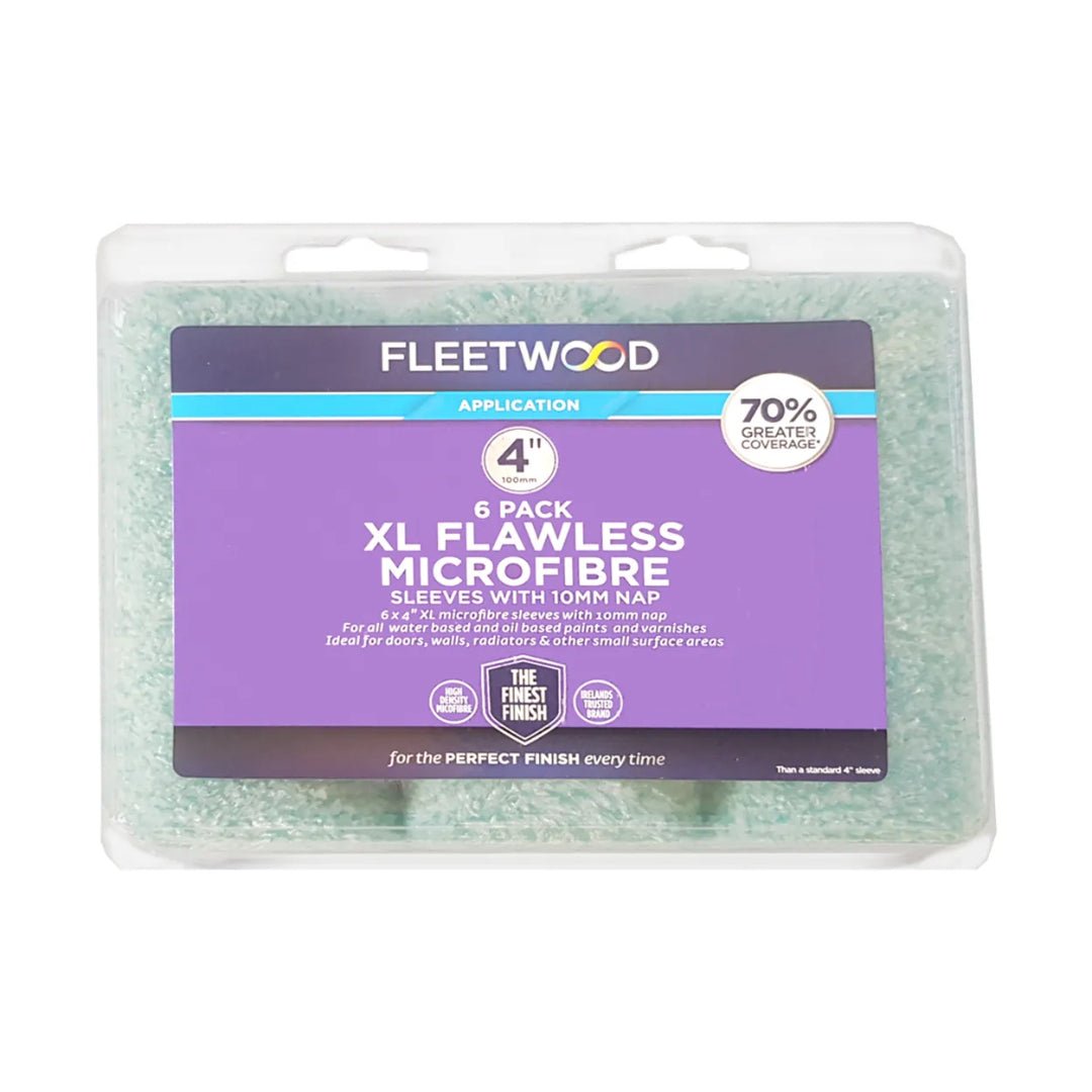 Fleetwood XL Flawless Microfibre Roller Sleeves 10 Pack | MS4JFK6