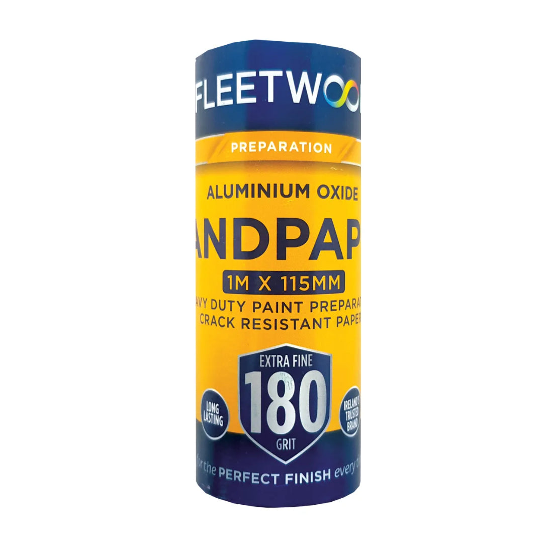 Fleetwood Sandpaper 180 Grit 1 Metre Roll | SANR1G180