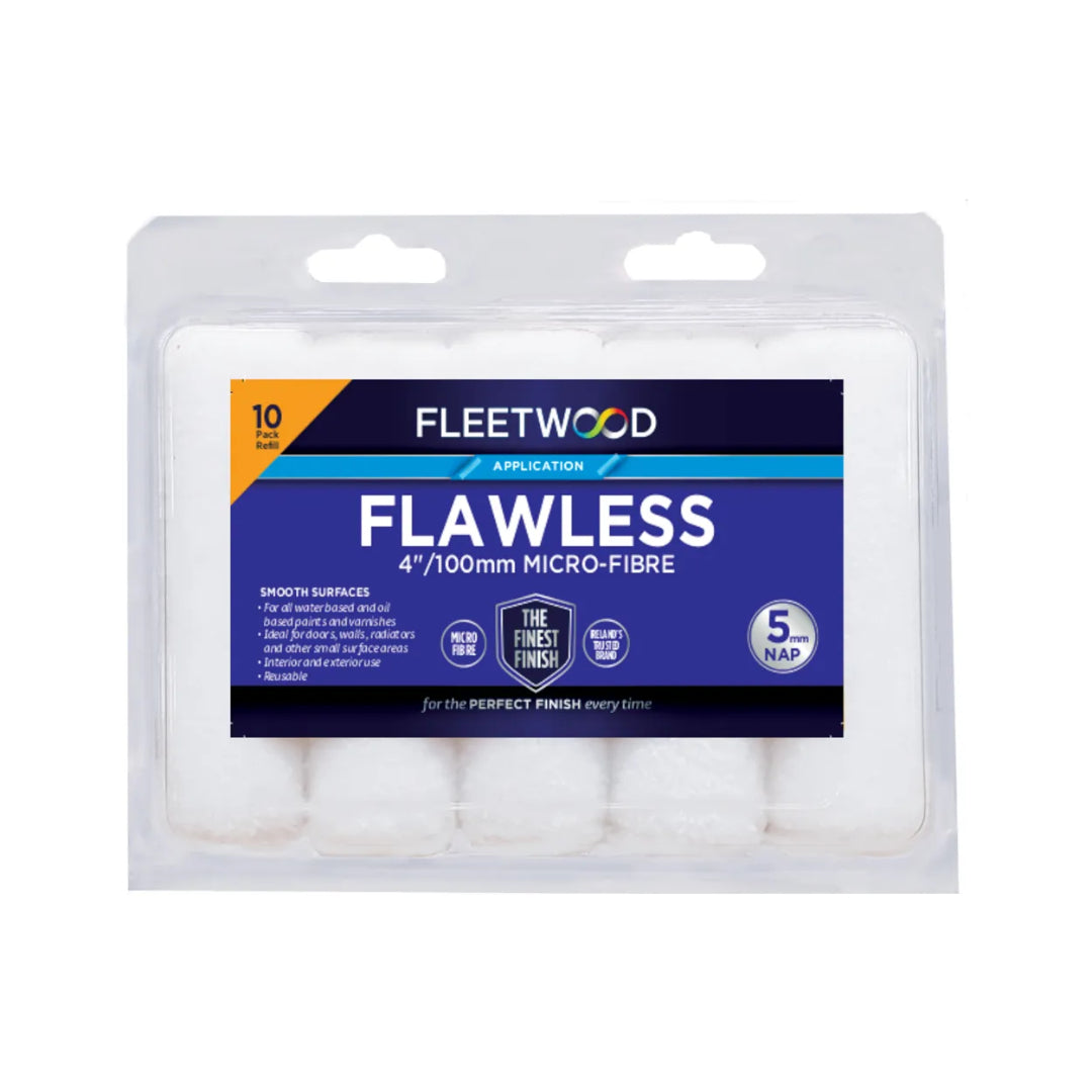 Fleetwood Flawless Sleeve 4 Inch Micro Fibre 10 Pack | MS45MI10