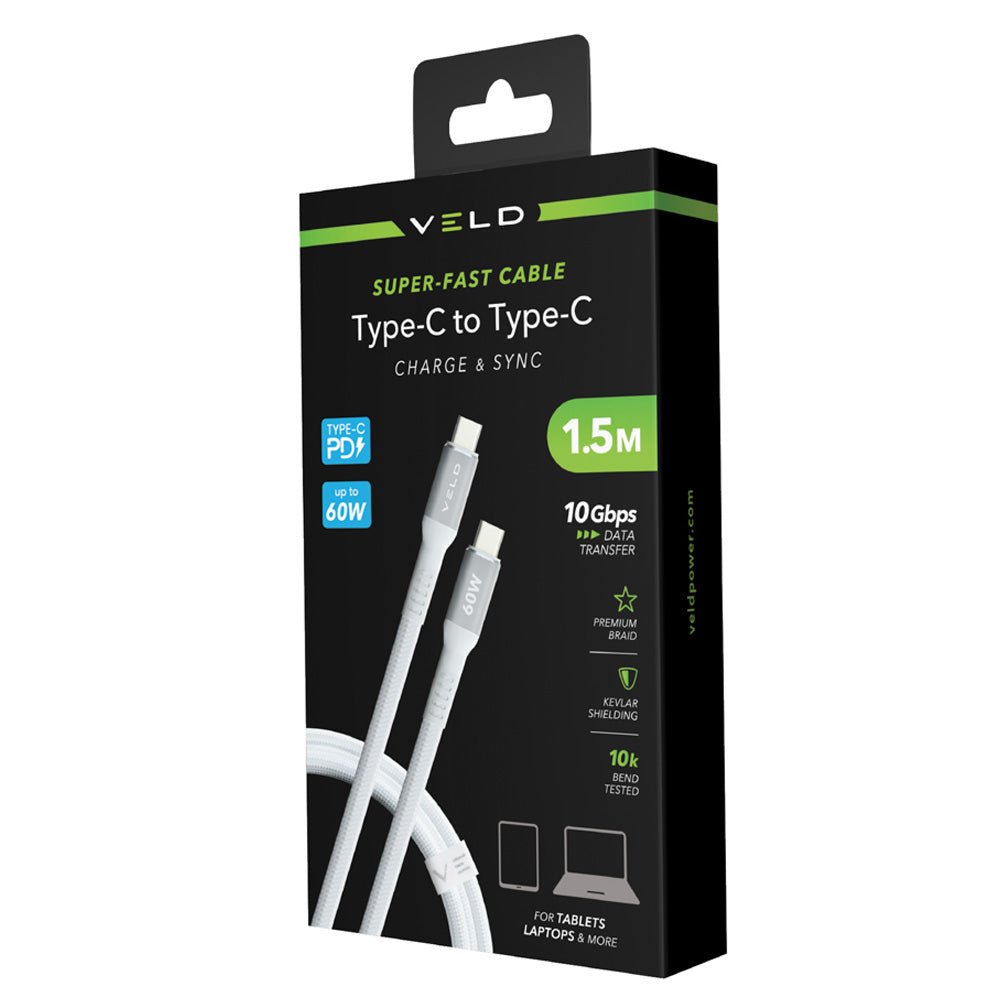 Veld Super Fast USB Type C to USB Type C 1.5 Metre | VCC601