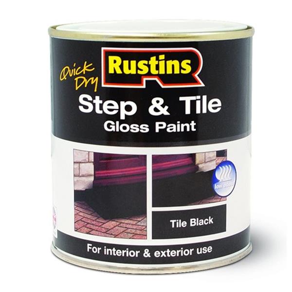 Rustins Quick Dry Step & Tile Paint - Black | Floor Paint
