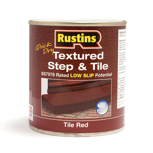 Rustins Textured Step & Tile Paint - Tile Red | Anti-Slip