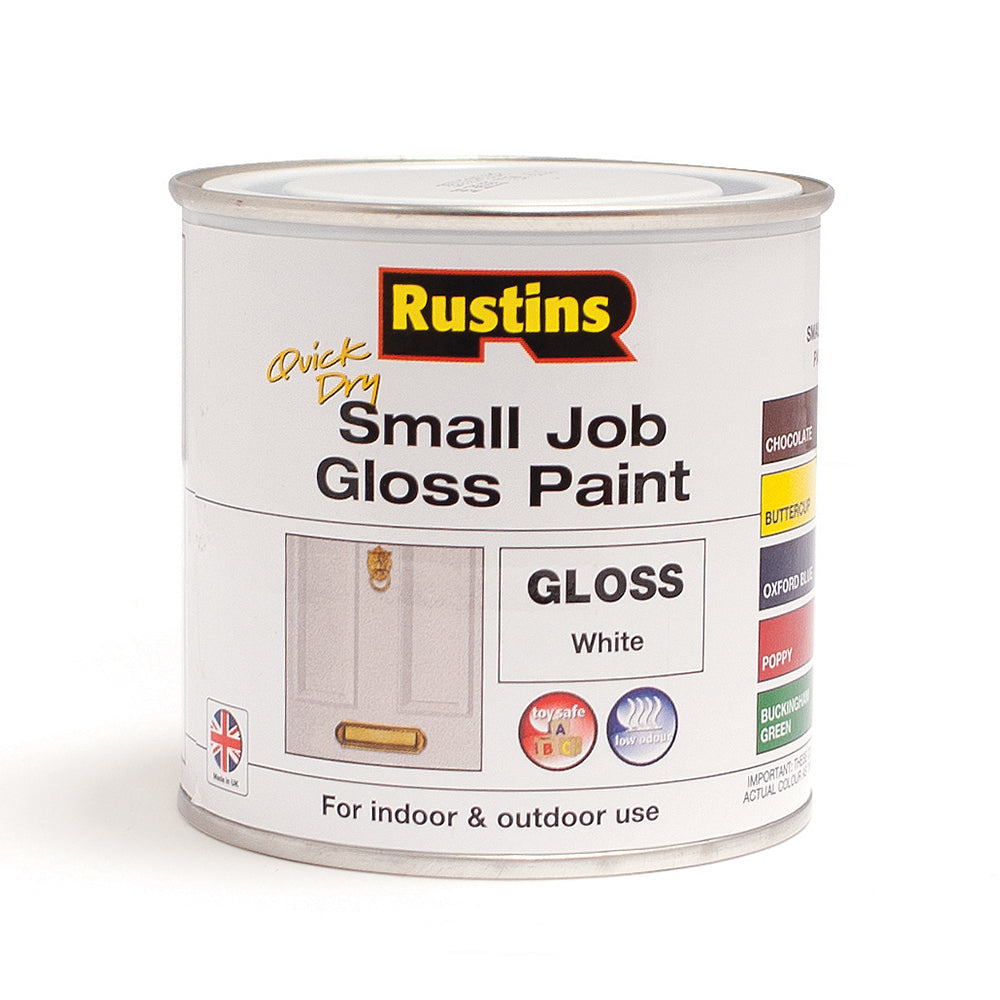 Rustins 250ml Quick Dry Small Job Gloss Paint - White | R690274