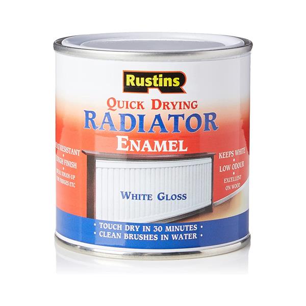 Rustins Quick Dry Radiator Enamel 250ml - Gloss White