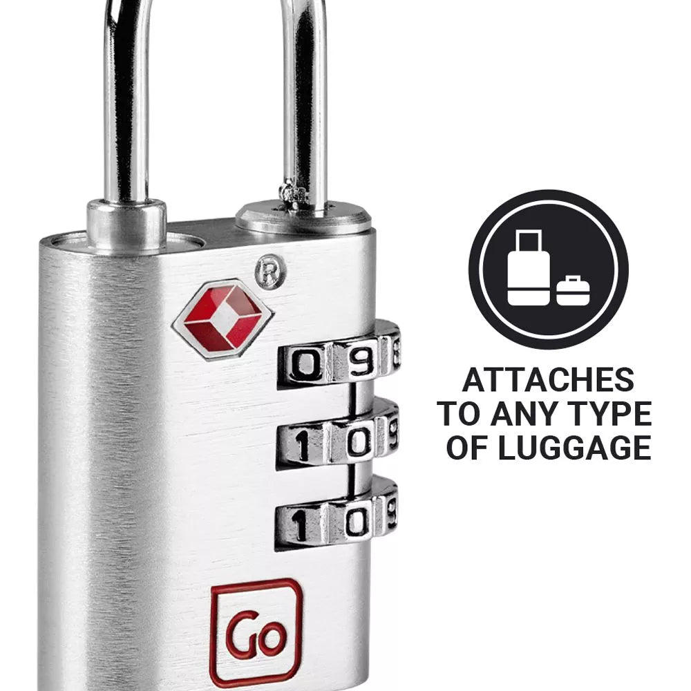 Go Travel Classic Combi Luggage Suitcase Lock TSA ( Combiunation Padlock ) - Large | 352.101