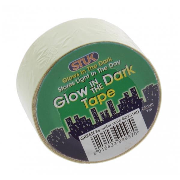 Stuk Glow in the Dark Tape 1 Metre Green | Safety Tape