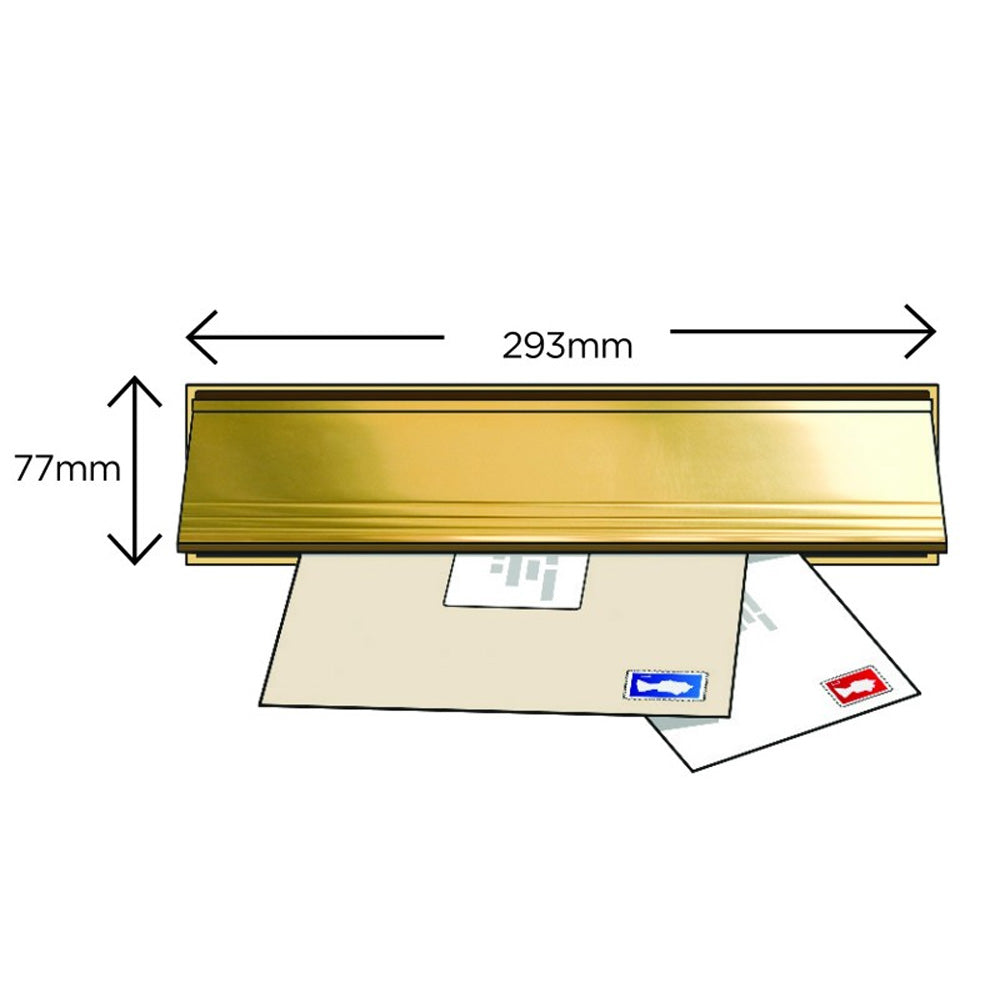 Exitex Letterplate Seal Letterbox Draught Excluder with Flap - White