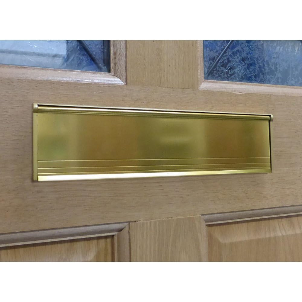 Exitex Letterplate Seal Letterbox Draught Excluder with Flap - Gold