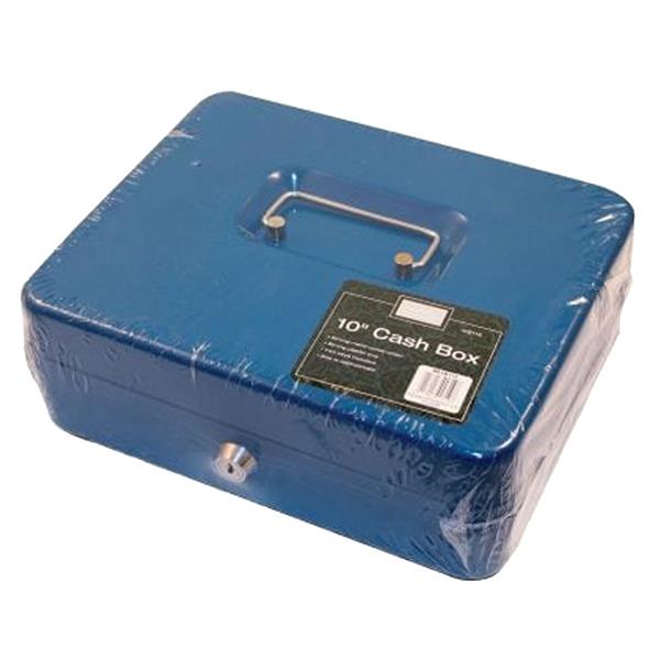 Ashley 10in Cash Box | Lockable Money Tin with Tray