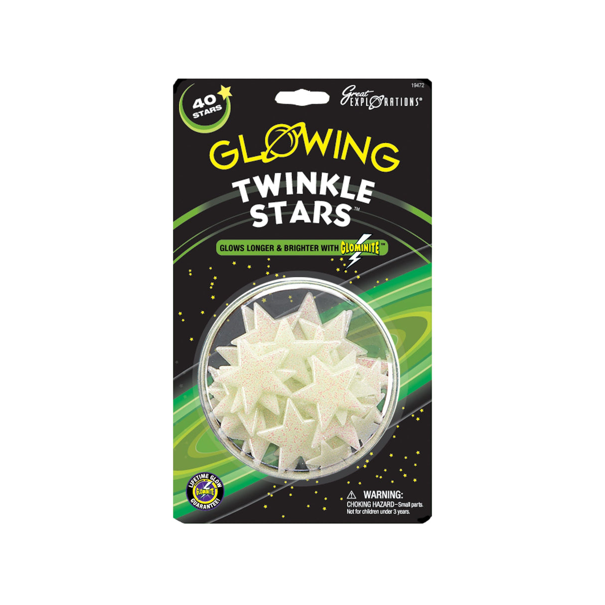 University Games Glowing Twinkle Stick On Stars | CRE-19472