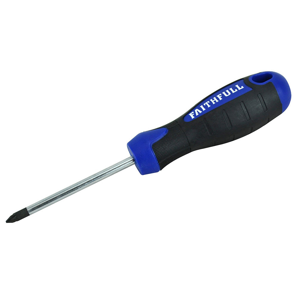 Faithfull Soft Grip Screwdriver Pozidriv Tip PZ1 x 75mm | FAISDPZ1